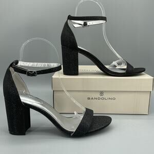 NEW Bandolino Women’s Armory Block Heel Dress Sandals Black Size 7.5M